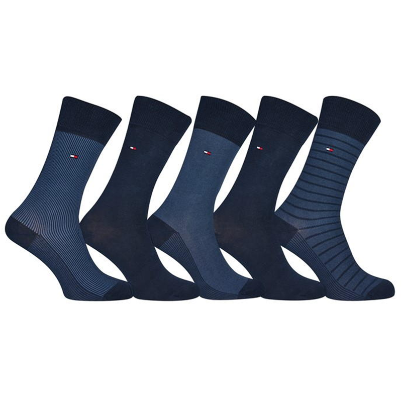Tommy Hilfiger Men's 5 Pack Gift Box Socks - Navy-1